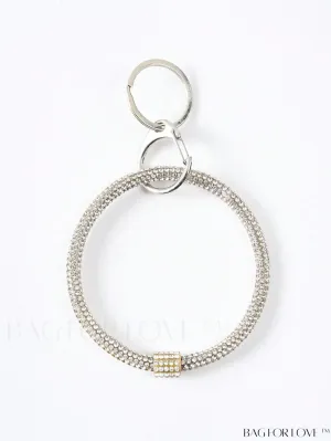 BagForLove - Glamorous Rhinestone Circle Bag Charm: Elegance in Every Detail