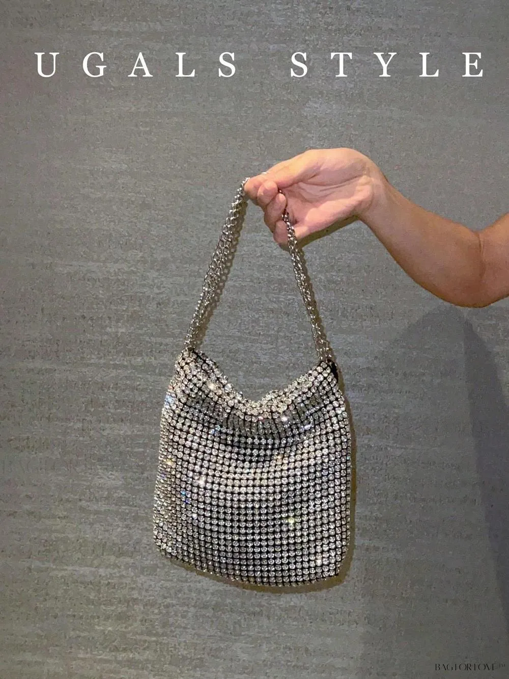 BagForLove - Glamorous Woven Mesh Bucket Bag Perfect for Formal Occasions