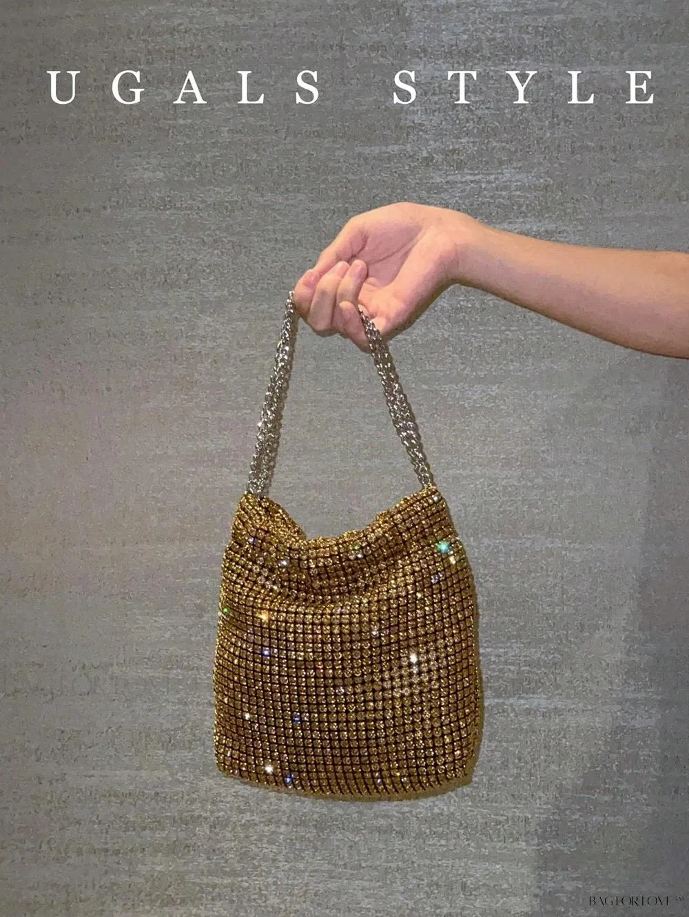 BagForLove - Glamorous Woven Mesh Bucket Bag Perfect for Formal Occasions