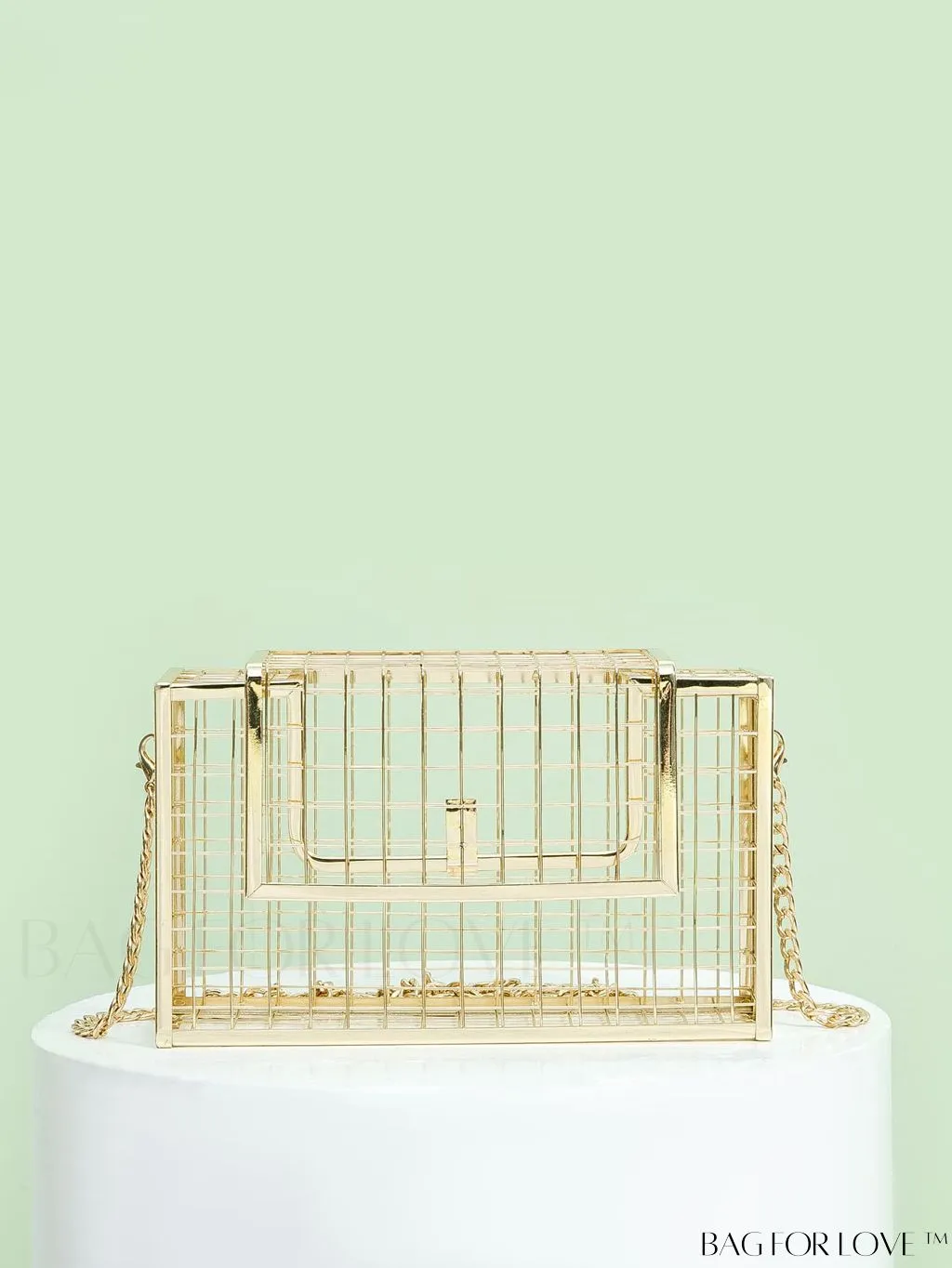 BagForLove - Metal Box Bag with Hollow Out Design, Ideal Bridal Purse for Weddings, Proms, and Parties