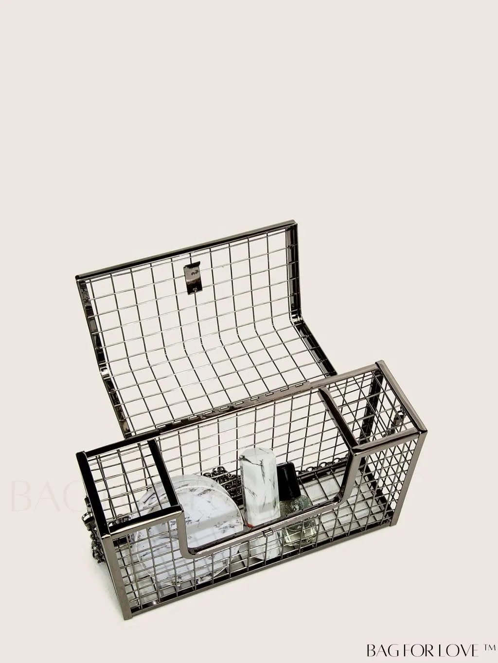 BagForLove - Metal Box Bag with Hollow Out Design, Ideal Bridal Purse for Weddings, Proms, and Parties