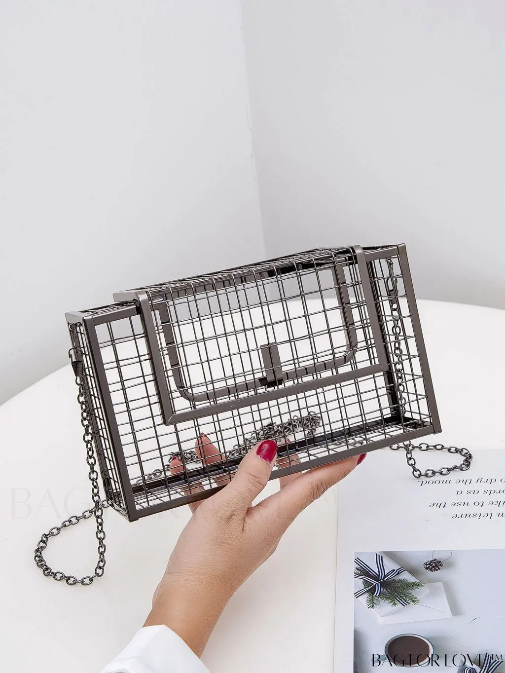 BagForLove - Metal Cut Out Evening Bag: Elegant & Versatile Purse for Weddings, Proms, and Parties