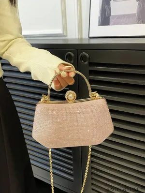 BagForLove - Mini Glamorous Glitter Pearl & Rhinestone Box Bag