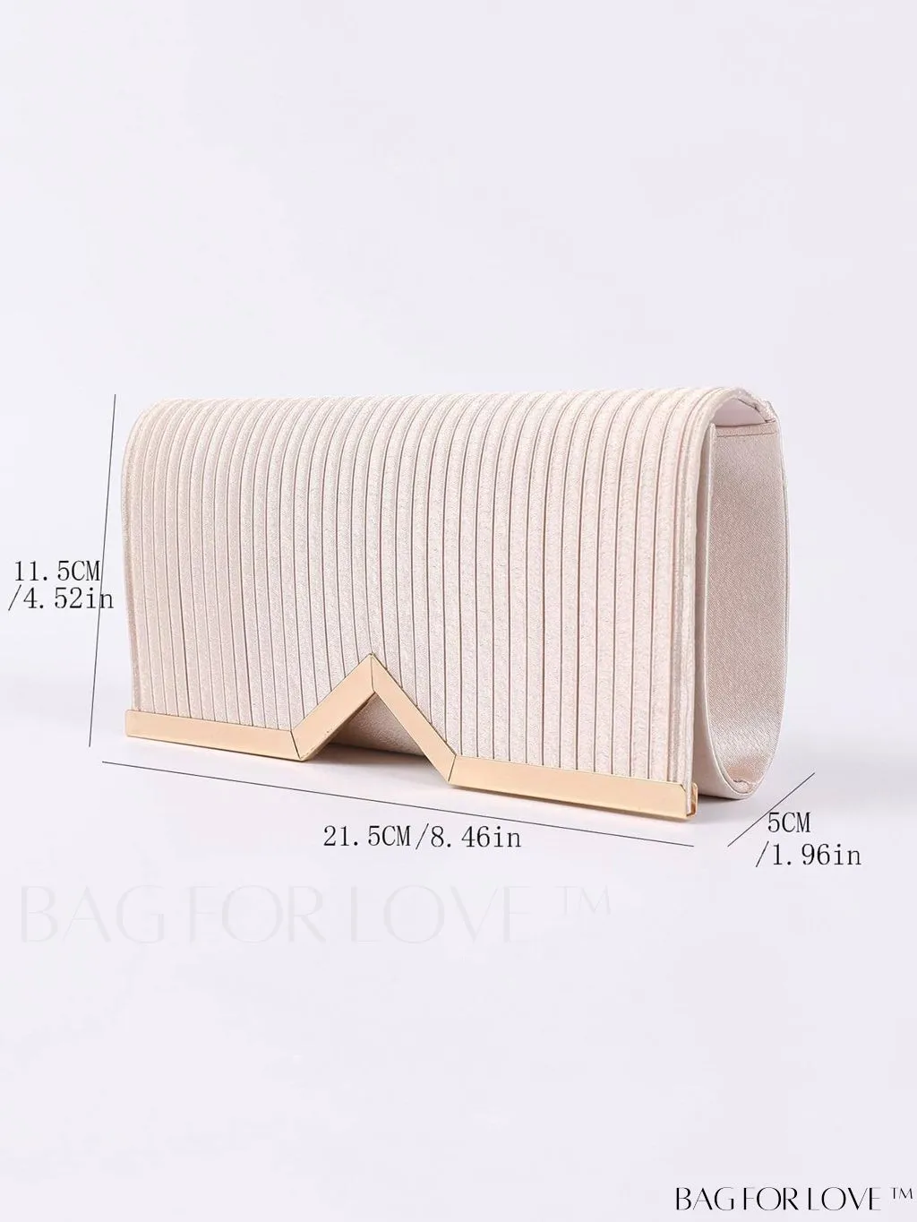 BagForLove - Party Flap Clutch with Metal Edge for Envelopes - Elegant & Stylish