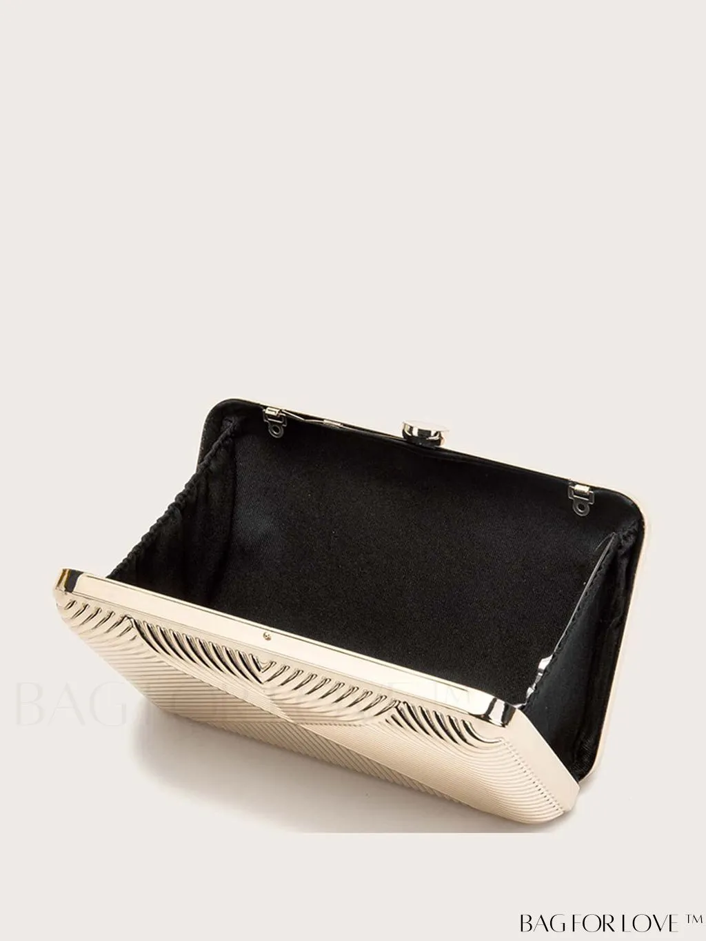 BagForLove - Premium Metallic Box Bag with Clip Top Closure