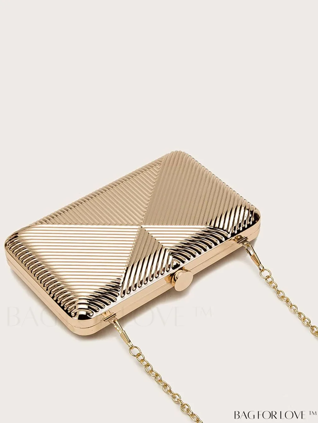 BagForLove - Premium Metallic Box Bag with Clip Top Closure