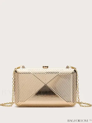 BagForLove - Premium Metallic Box Bag with Clip Top Closure