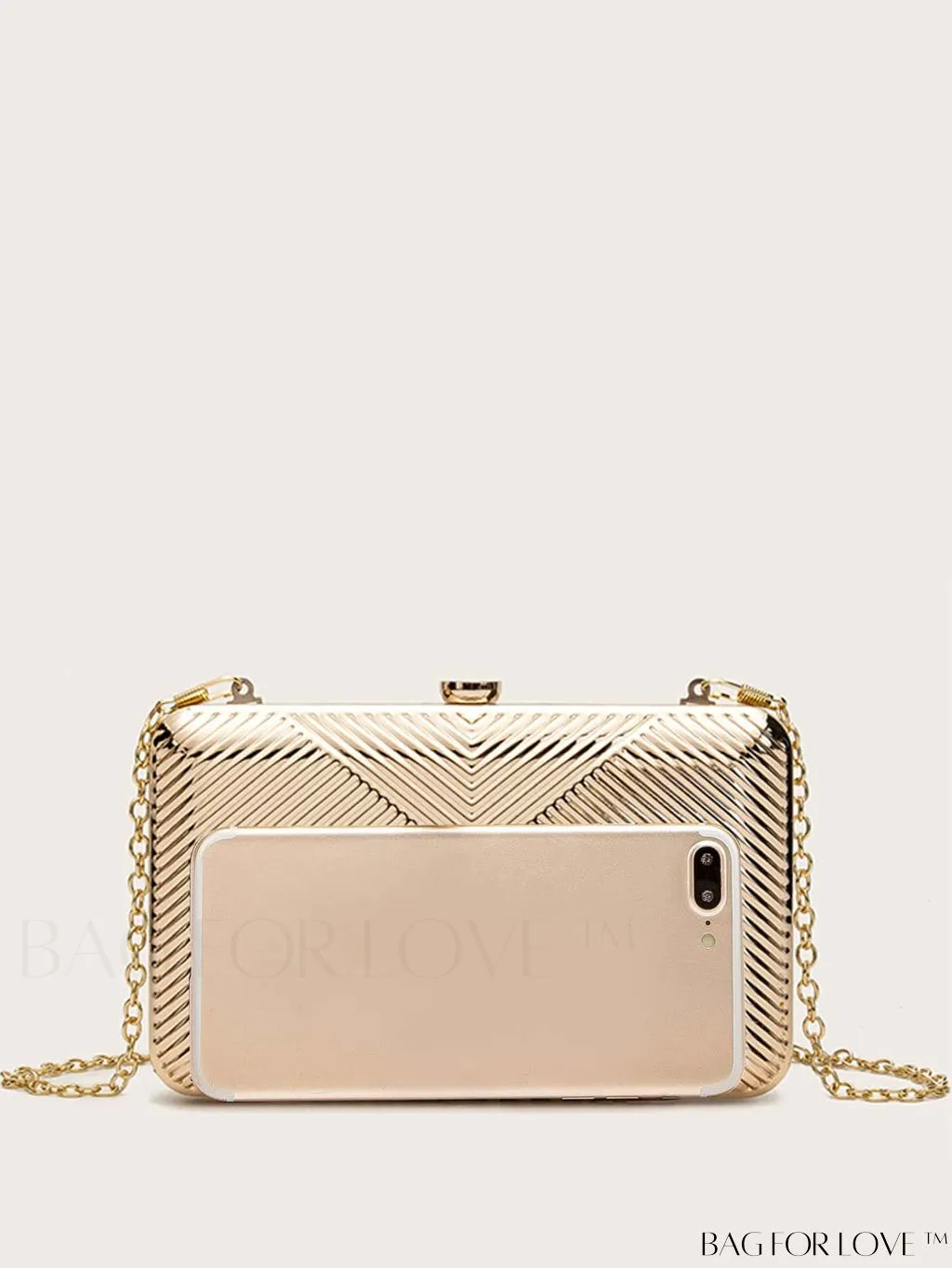 BagForLove - Premium Metallic Box Bag with Clip Top Closure