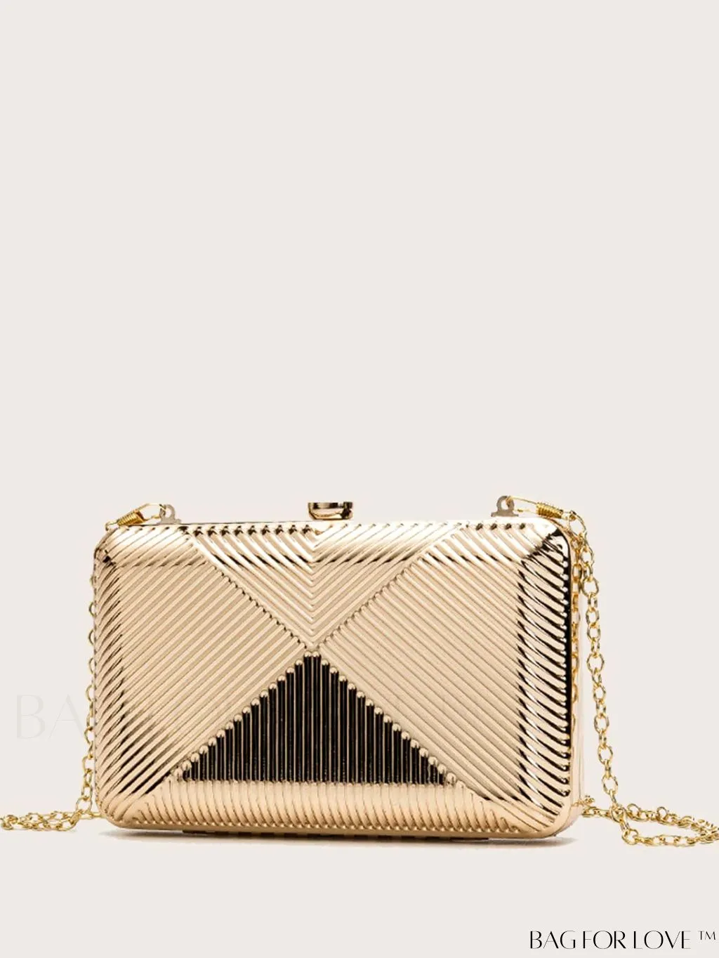 BagForLove - Premium Metallic Box Bag with Clip Top Closure