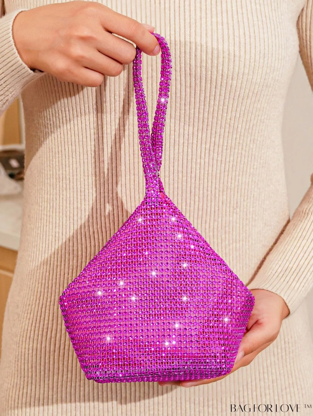 BagForLove - Rhinestone-Adorned Mini Evening Bag