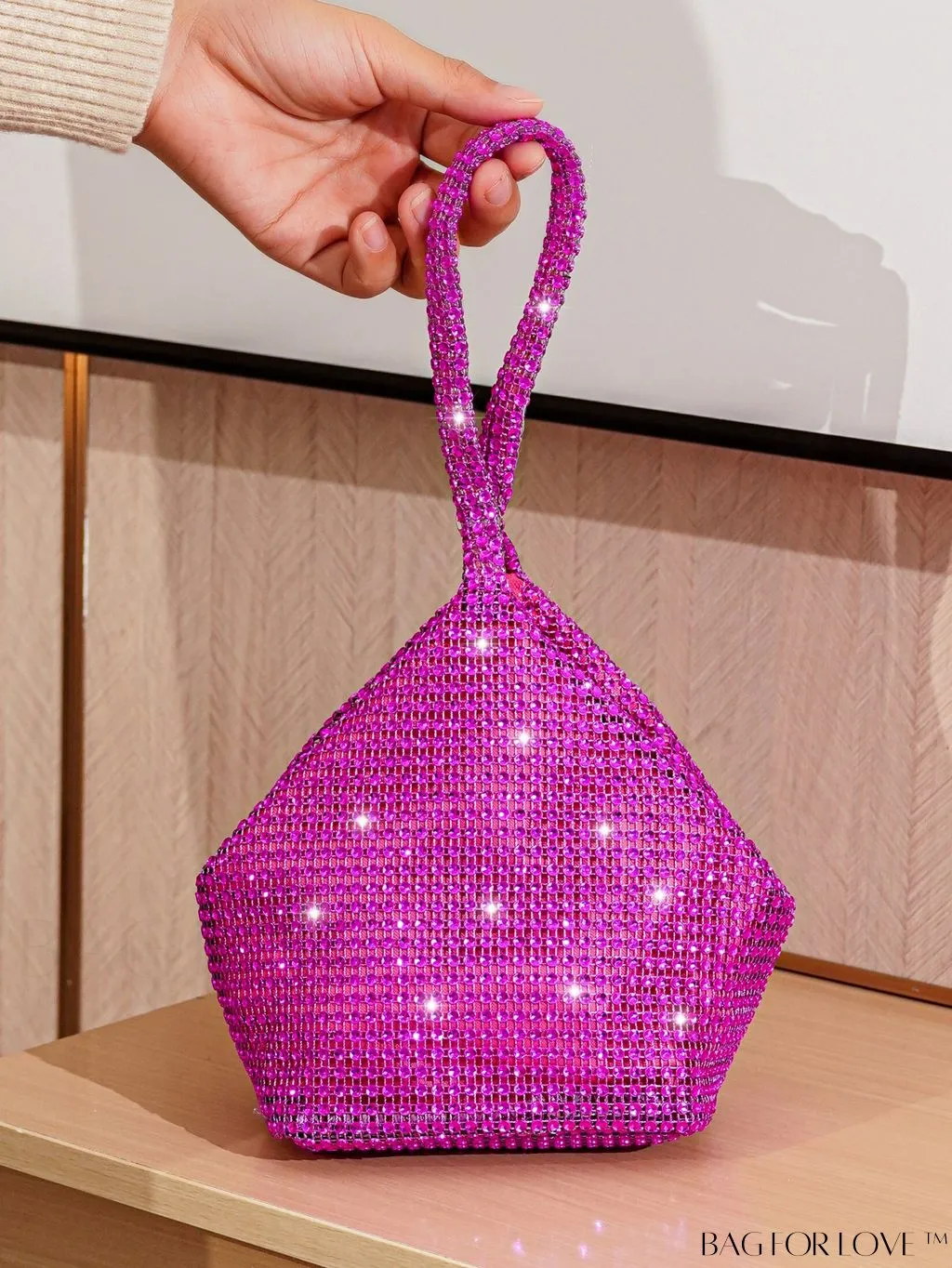 BagForLove - Rhinestone-Adorned Mini Evening Bag