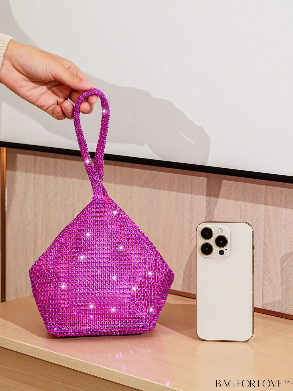 BagForLove - Rhinestone-Adorned Mini Evening Bag