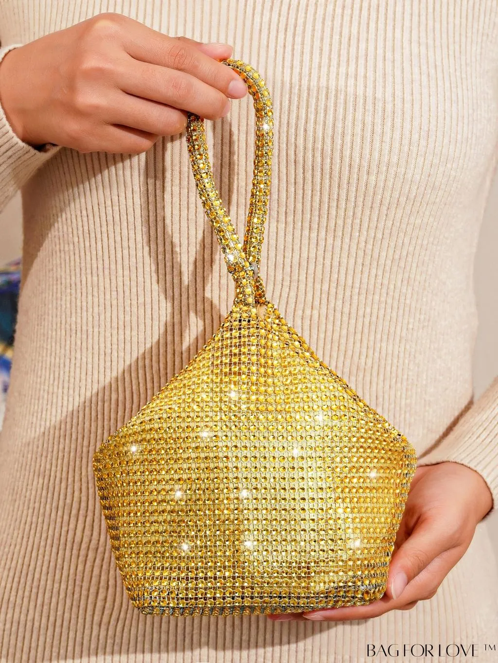 BagForLove - Rhinestone-Adorned Mini Evening Bag