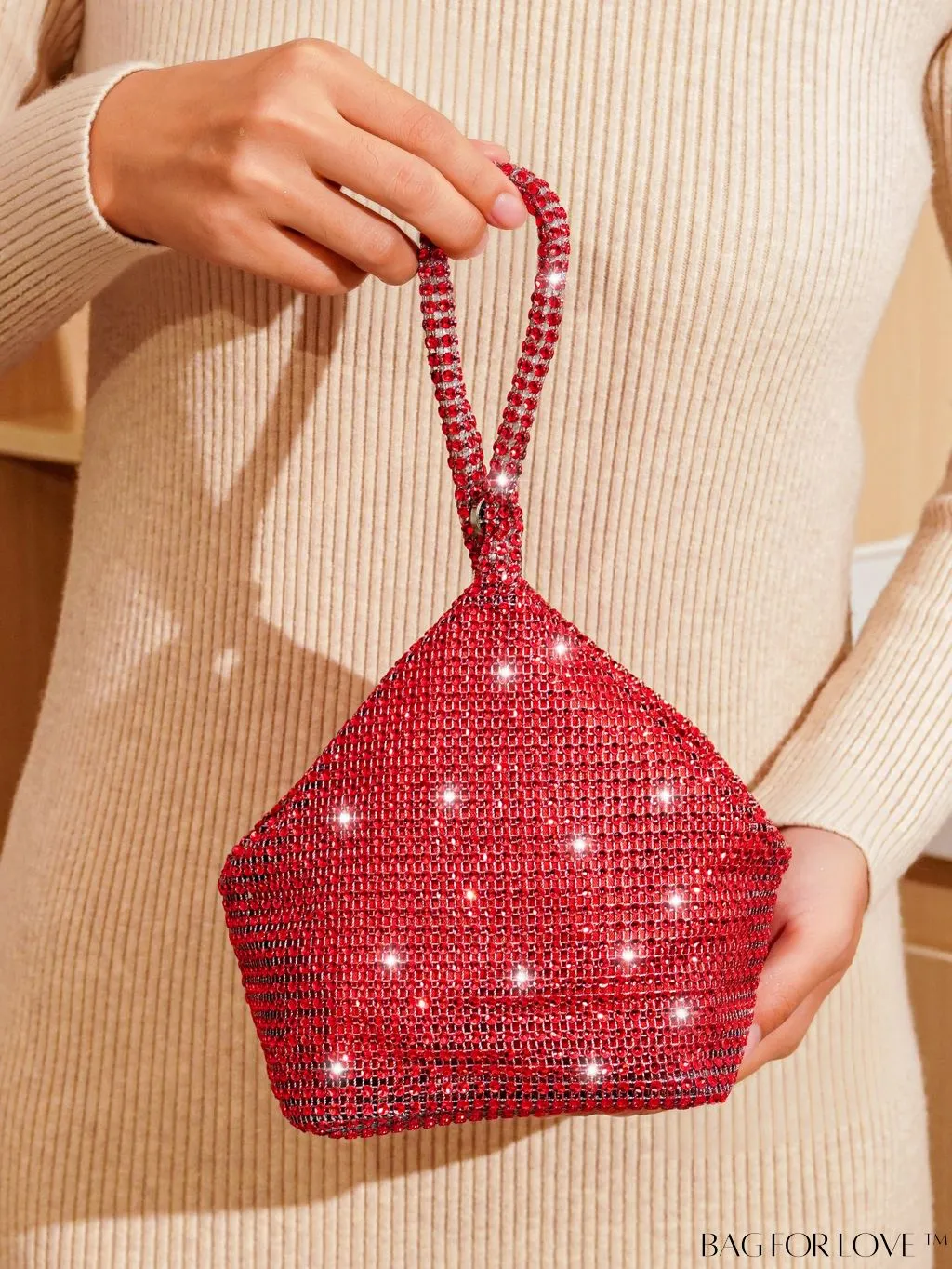 BagForLove - Rhinestone-Adorned Mini Evening Bag