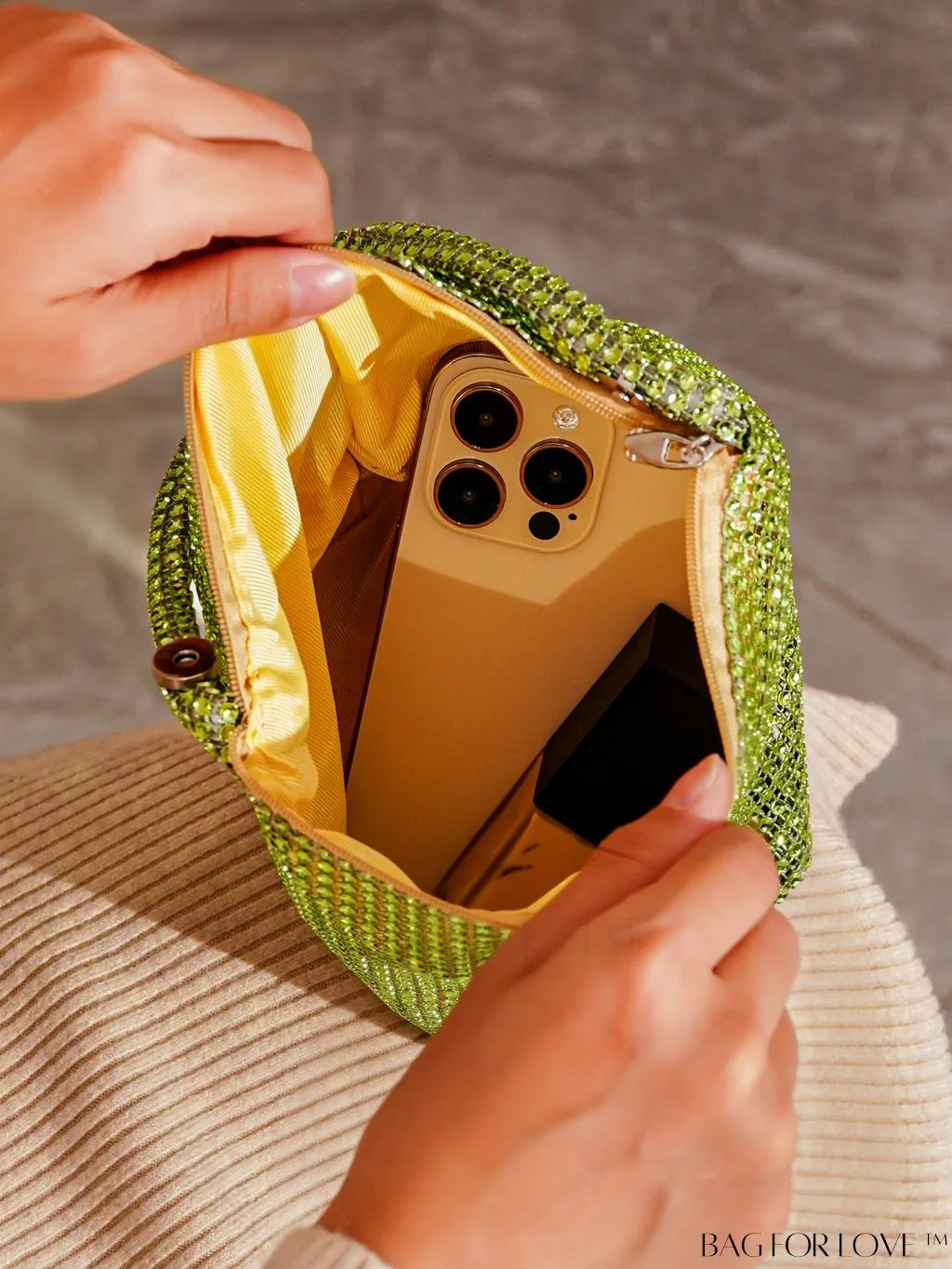 BagForLove - Rhinestone-Adorned Mini Evening Bag