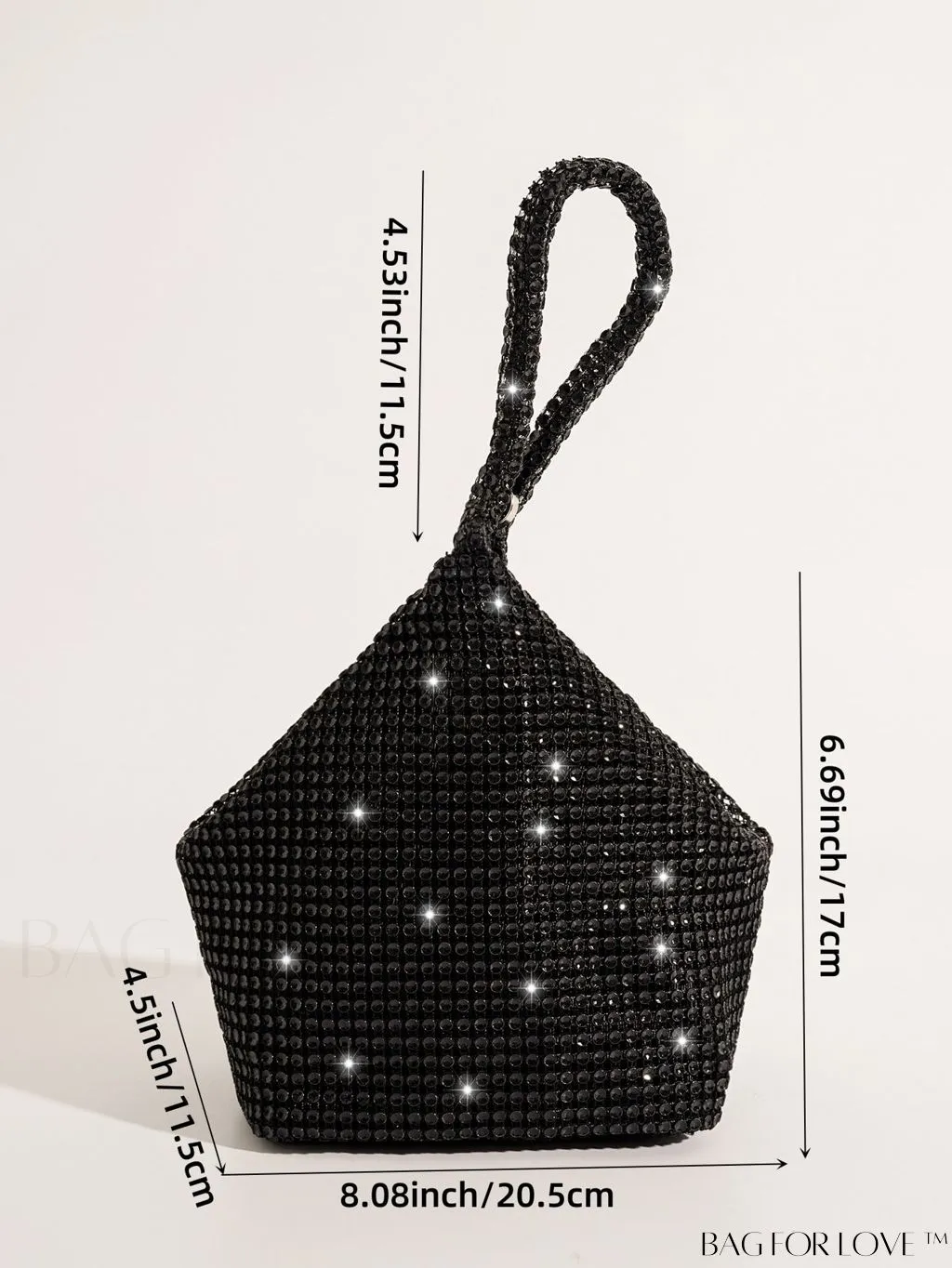 BagForLove - Rhinestone-Adorned Mini Evening Bag