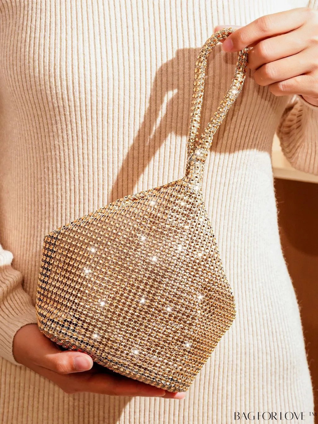 BagForLove - Rhinestone-Adorned Mini Evening Bag