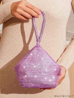BagForLove - Rhinestone-Adorned Mini Evening Bag