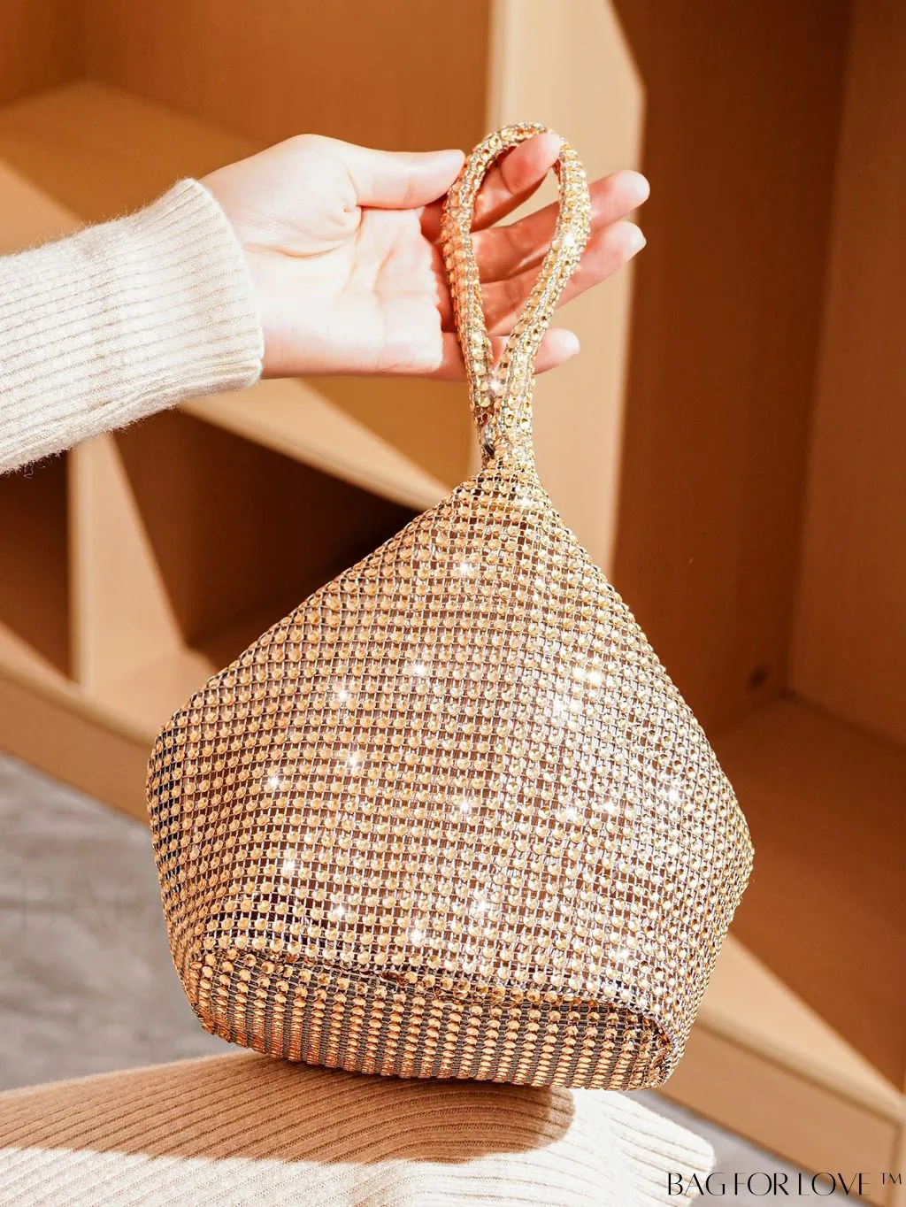 BagForLove - Rhinestone-Adorned Mini Evening Bag