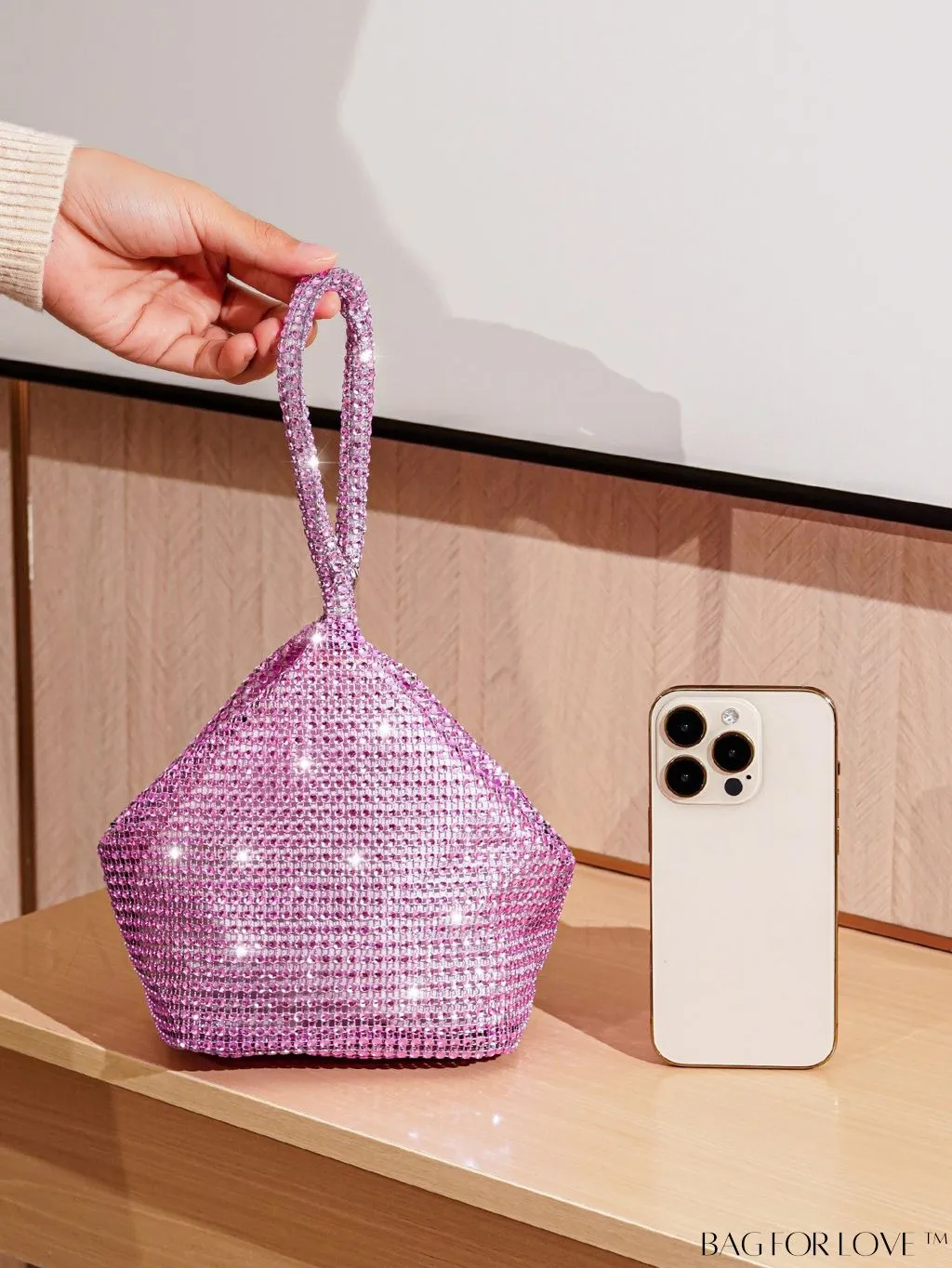 BagForLove - Rhinestone-Adorned Mini Evening Bag