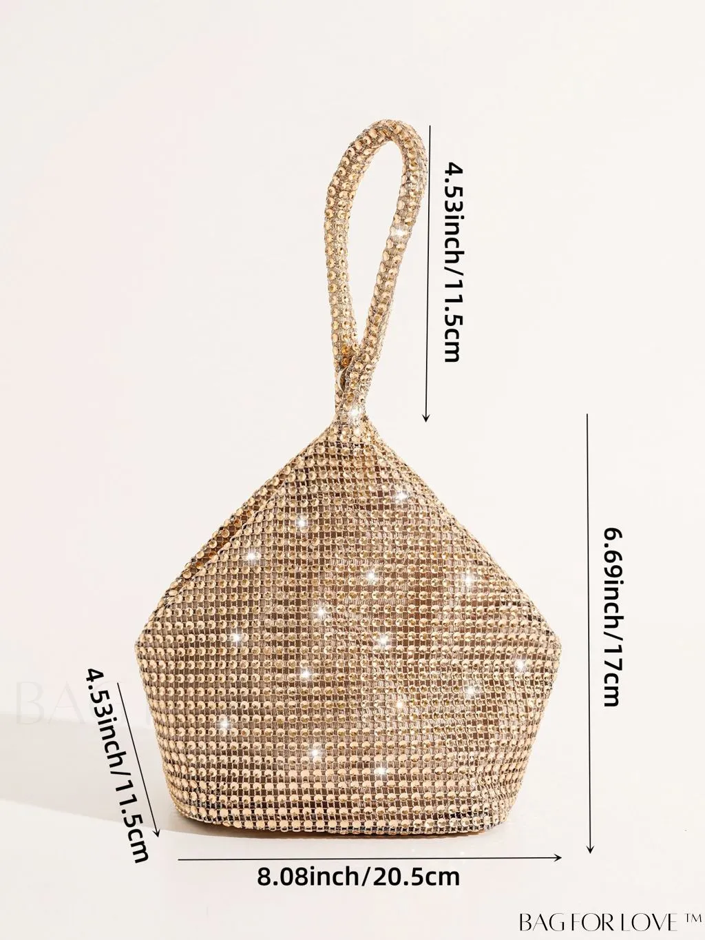 BagForLove - Rhinestone-Adorned Mini Evening Bag