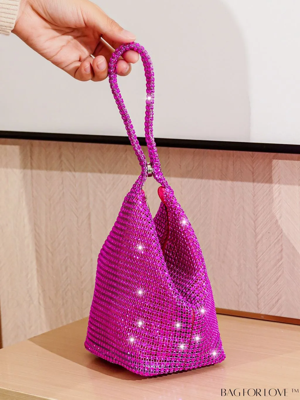BagForLove - Rhinestone-Adorned Mini Evening Bag