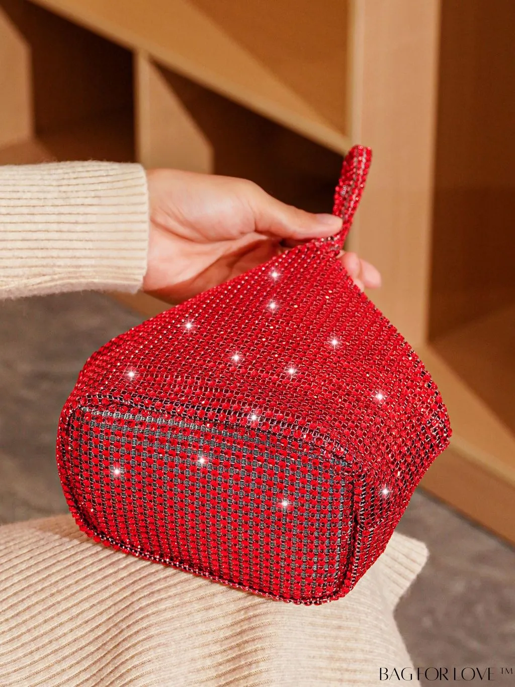 BagForLove - Rhinestone-Adorned Mini Evening Bag