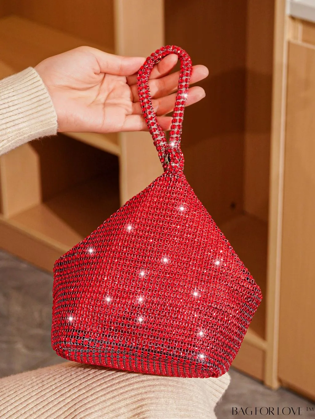 BagForLove - Rhinestone-Adorned Mini Evening Bag