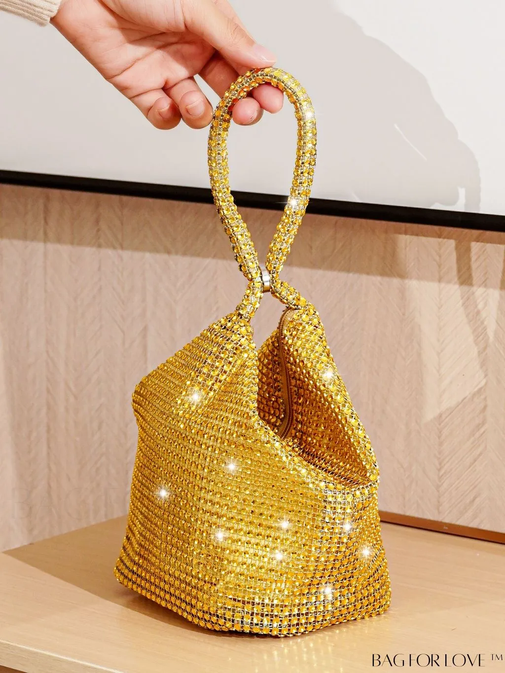 BagForLove - Rhinestone-Adorned Mini Evening Bag