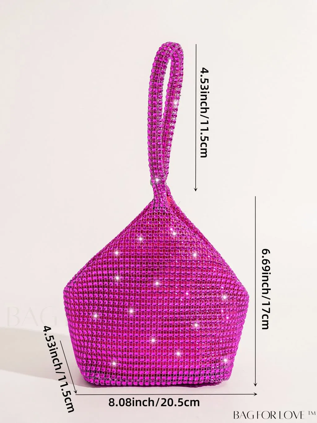 BagForLove - Rhinestone-Adorned Mini Evening Bag