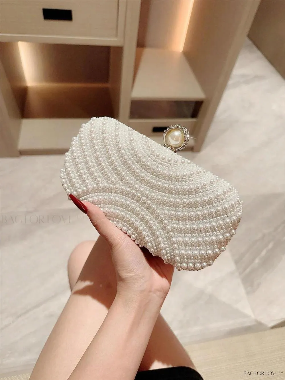 BagForLove - Romantic Wedding and Party Purse with Faux Pearl Accents