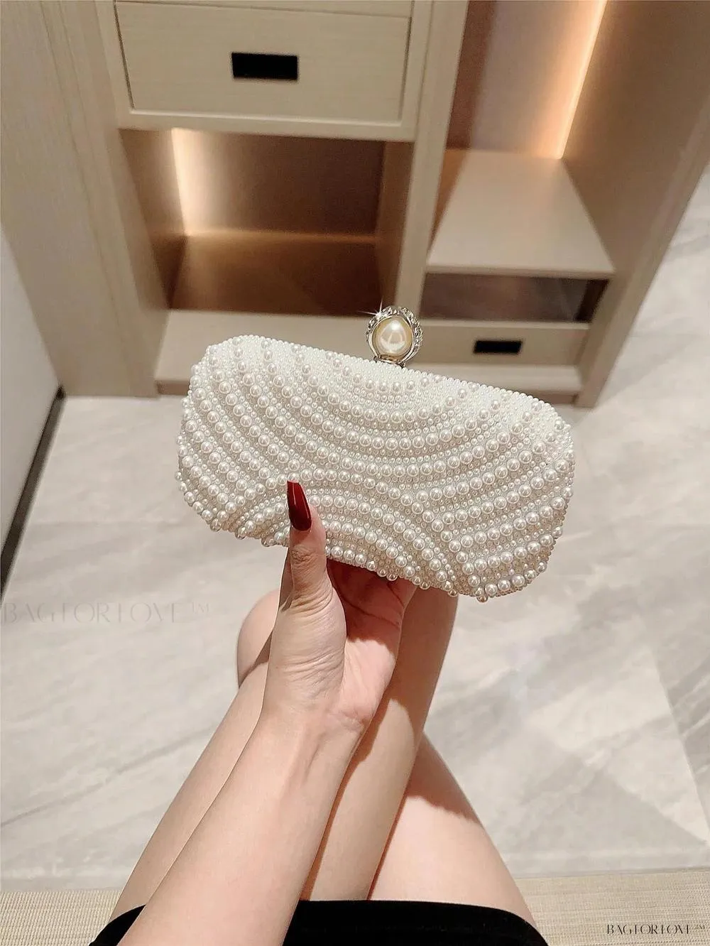 BagForLove - Romantic Wedding and Party Purse with Faux Pearl Accents