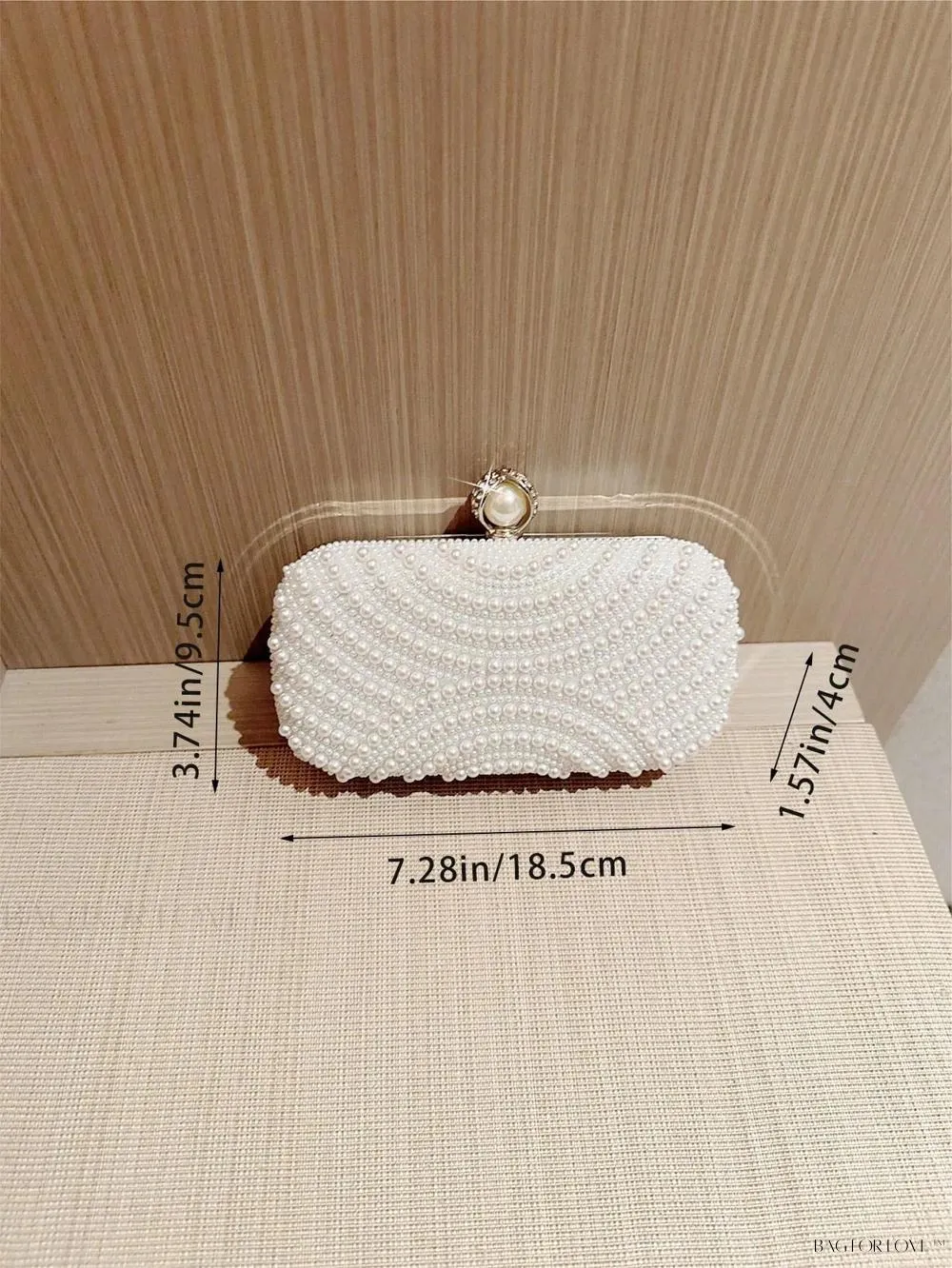 BagForLove - Romantic Wedding and Party Purse with Faux Pearl Accents