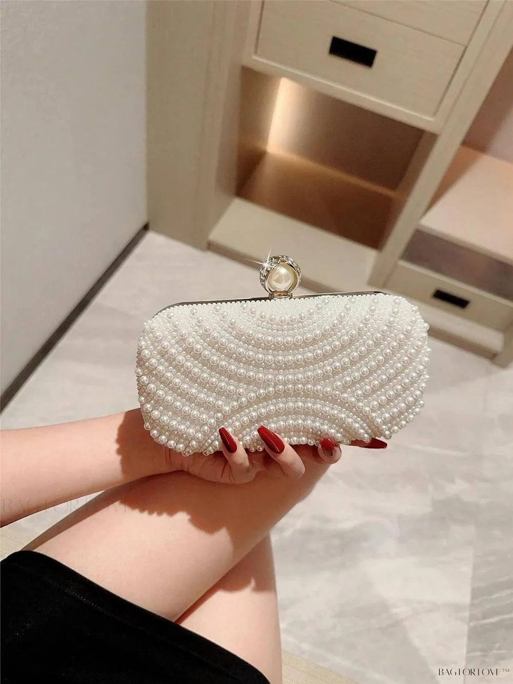 BagForLove - Romantic Wedding and Party Purse with Faux Pearl Accents