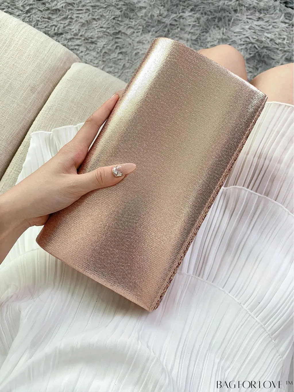 BagForLove - Small Glamorous Glitter Envelope Bag: Perfect for Party Affair