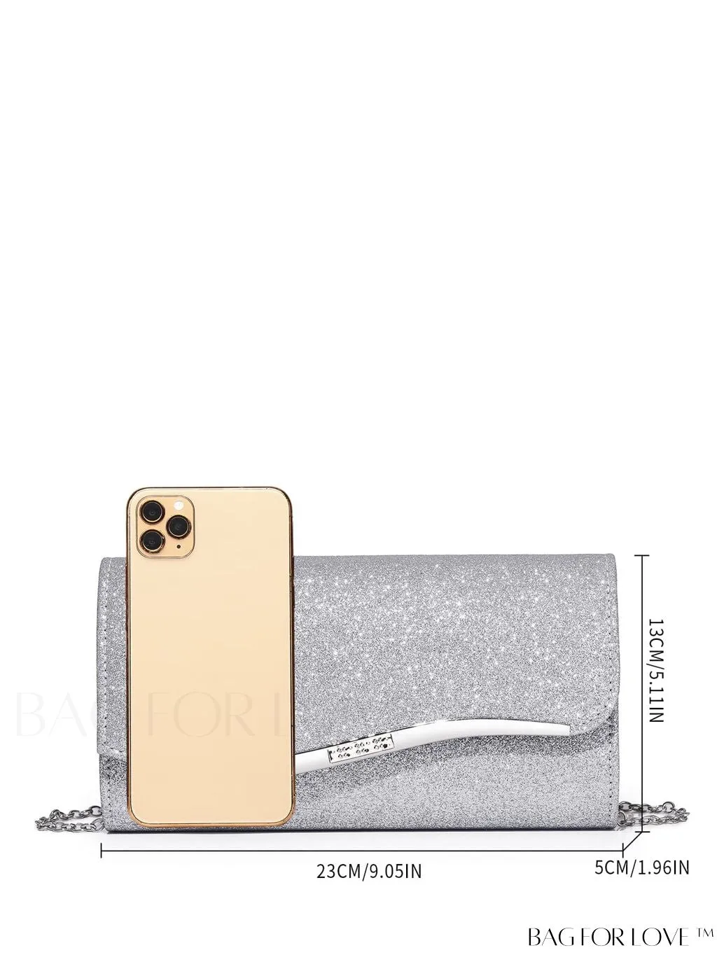BagForLove - Sparkling Metal Evening Clutch