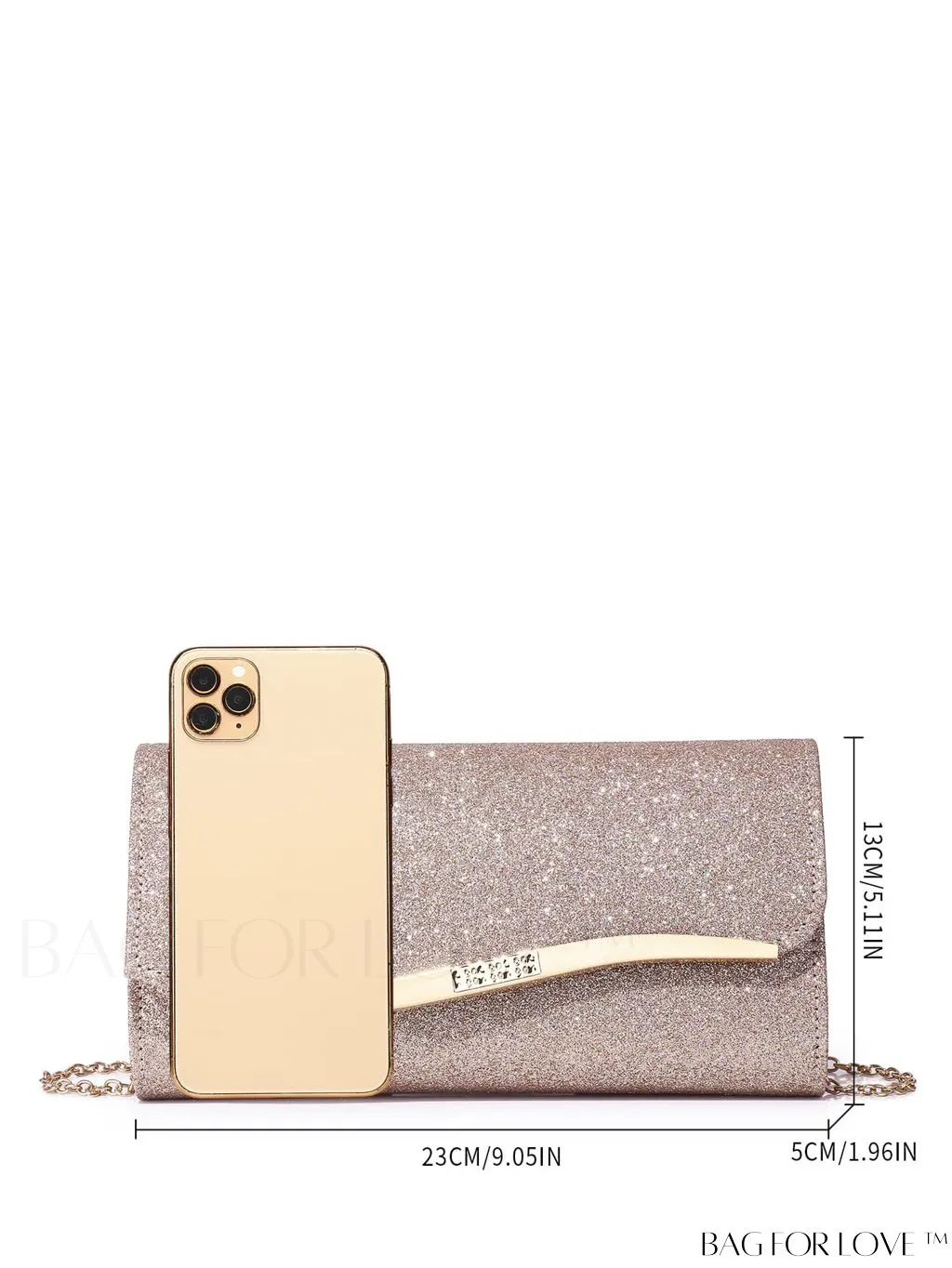 BagForLove - Sparkling Metal Evening Clutch