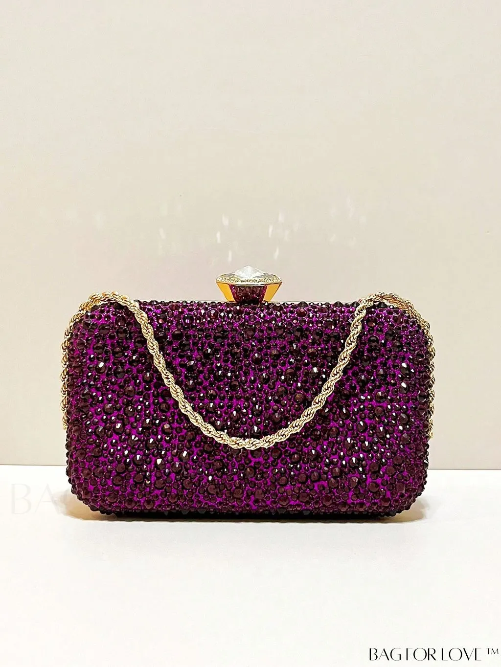 BagForLove - Stunning Rhinestone Chain Mini Box Bag for Glamorous Party Look