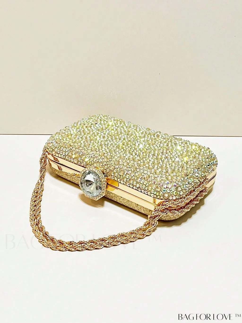 BagForLove - Stunning Rhinestone Chain Mini Box Bag for Glamorous Party Look
