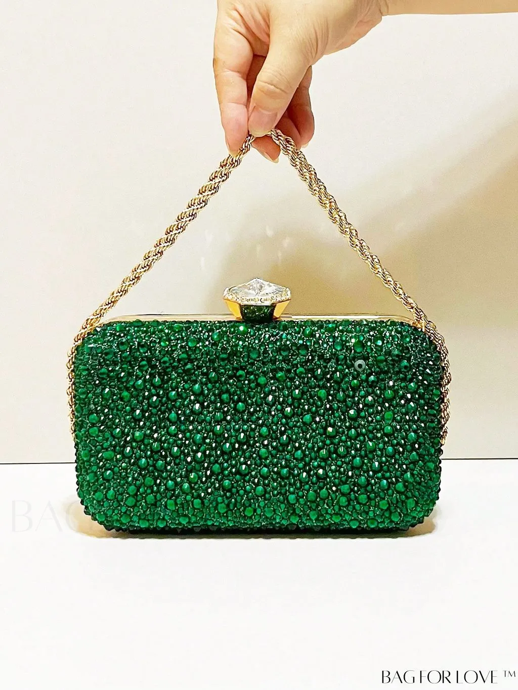 BagForLove - Stunning Rhinestone Chain Mini Box Bag for Glamorous Party Look