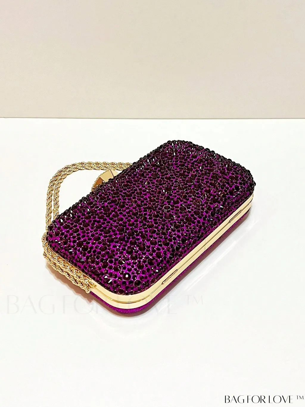 BagForLove - Stunning Rhinestone Chain Mini Box Bag for Glamorous Party Look