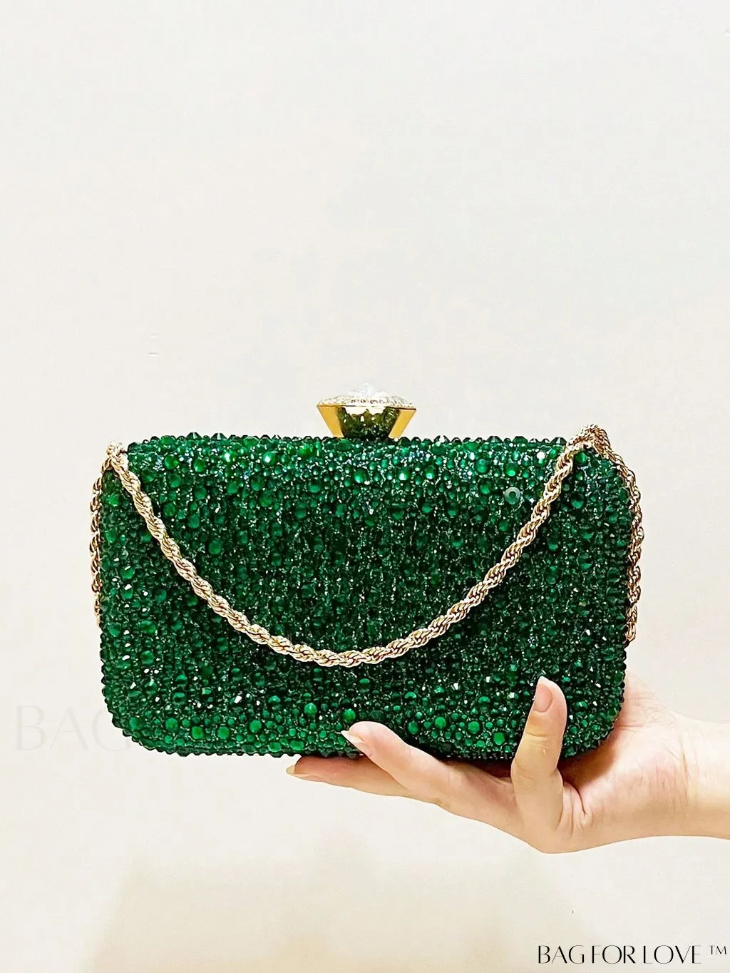 BagForLove - Stunning Rhinestone Chain Mini Box Bag for Glamorous Party Look