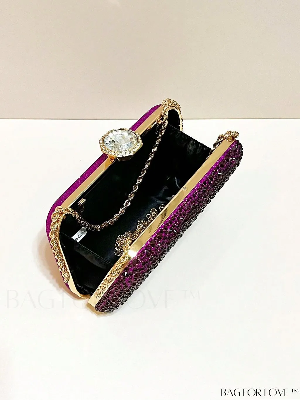 BagForLove - Stunning Rhinestone Chain Mini Box Bag for Glamorous Party Look