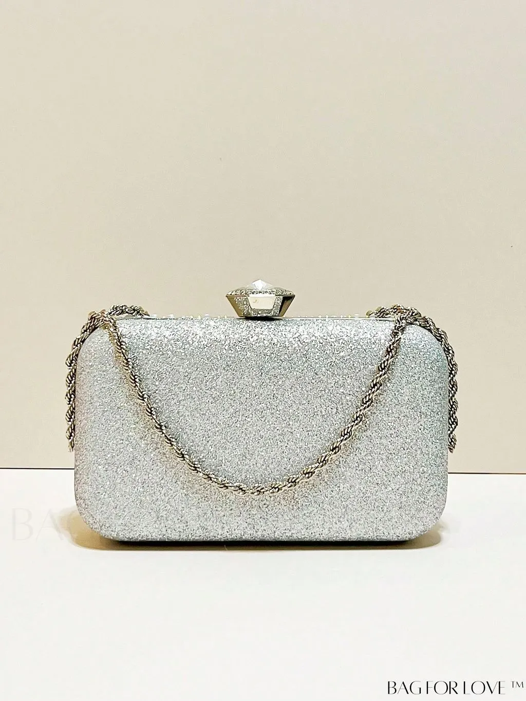 BagForLove - Stunning Rhinestone Chain Mini Box Bag for Glamorous Party Look