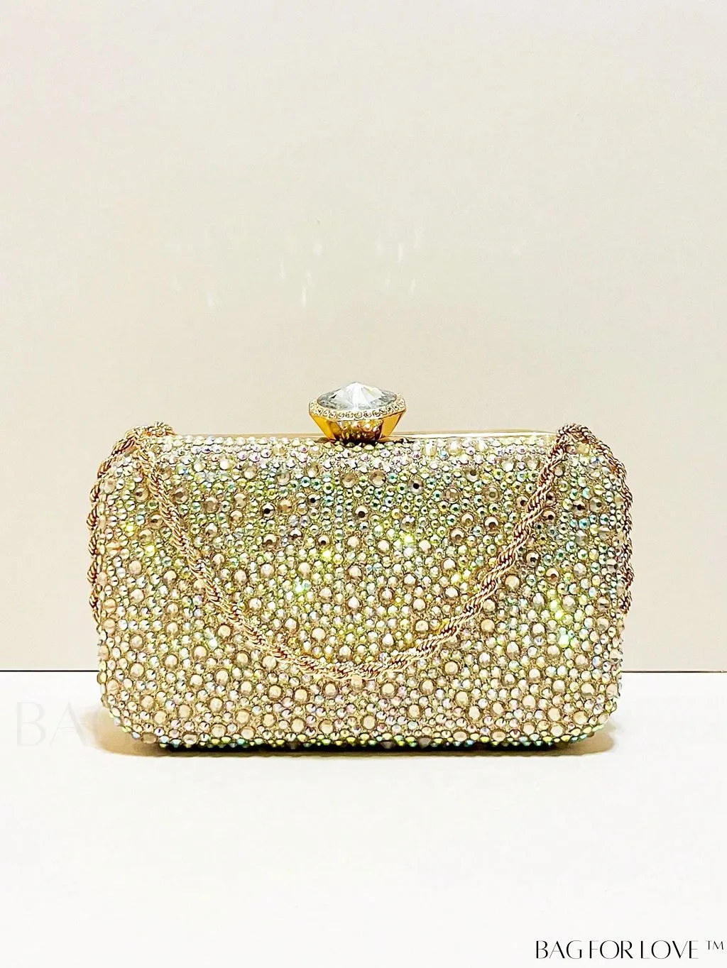 BagForLove - Stunning Rhinestone Chain Mini Box Bag for Glamorous Party Look