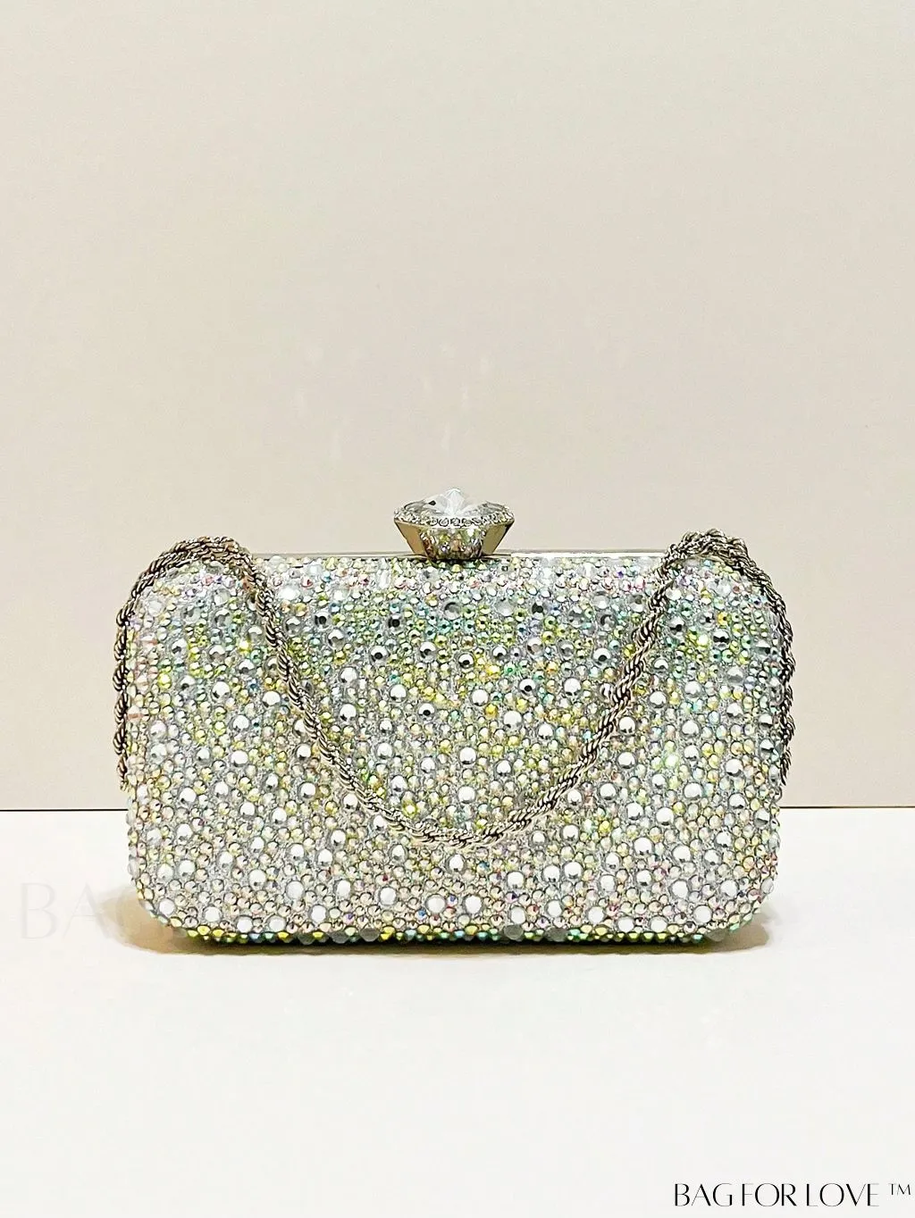 BagForLove - Stunning Rhinestone Chain Mini Box Bag for Glamorous Party Look