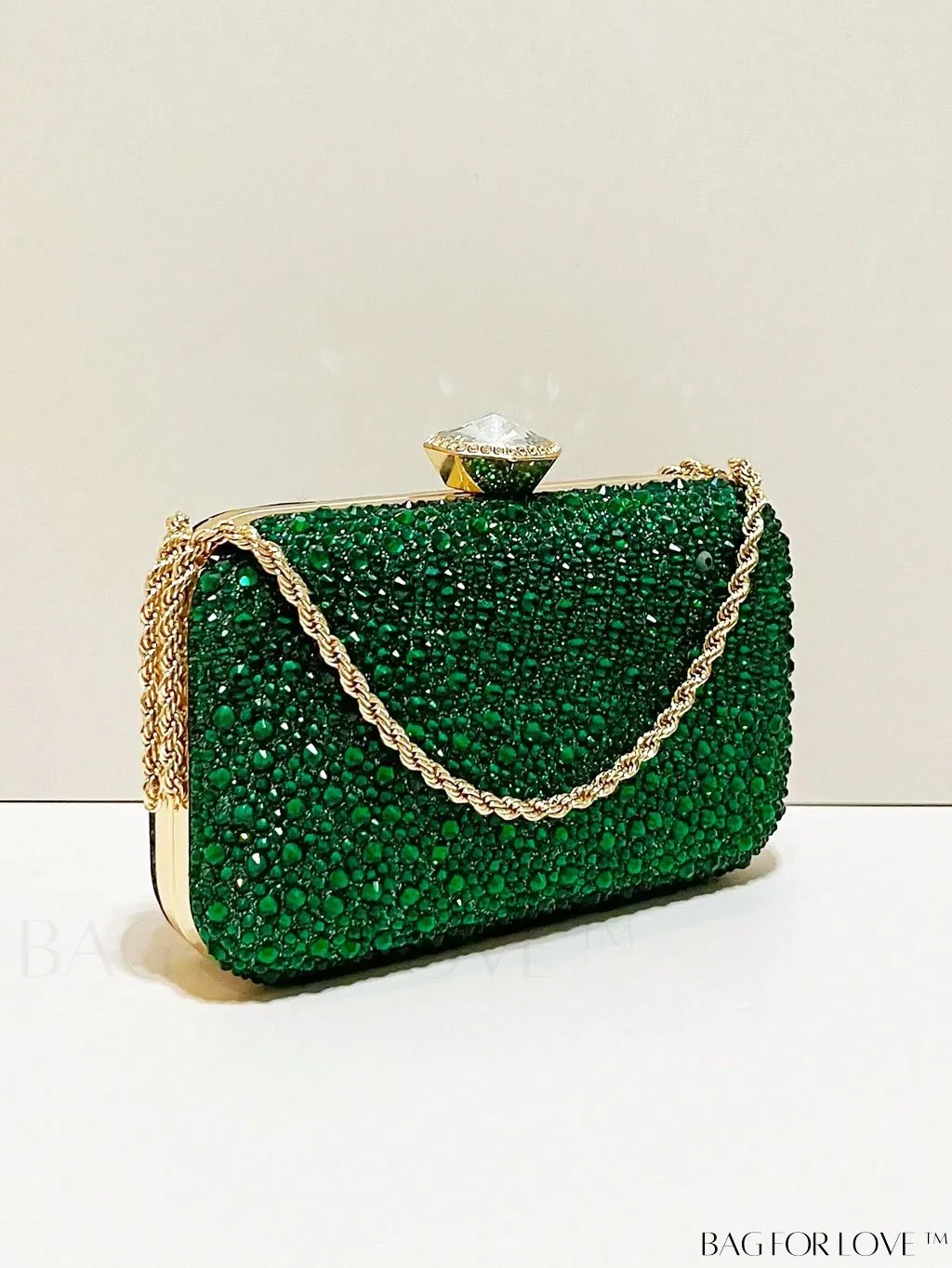 BagForLove - Stunning Rhinestone Chain Mini Box Bag for Glamorous Party Look