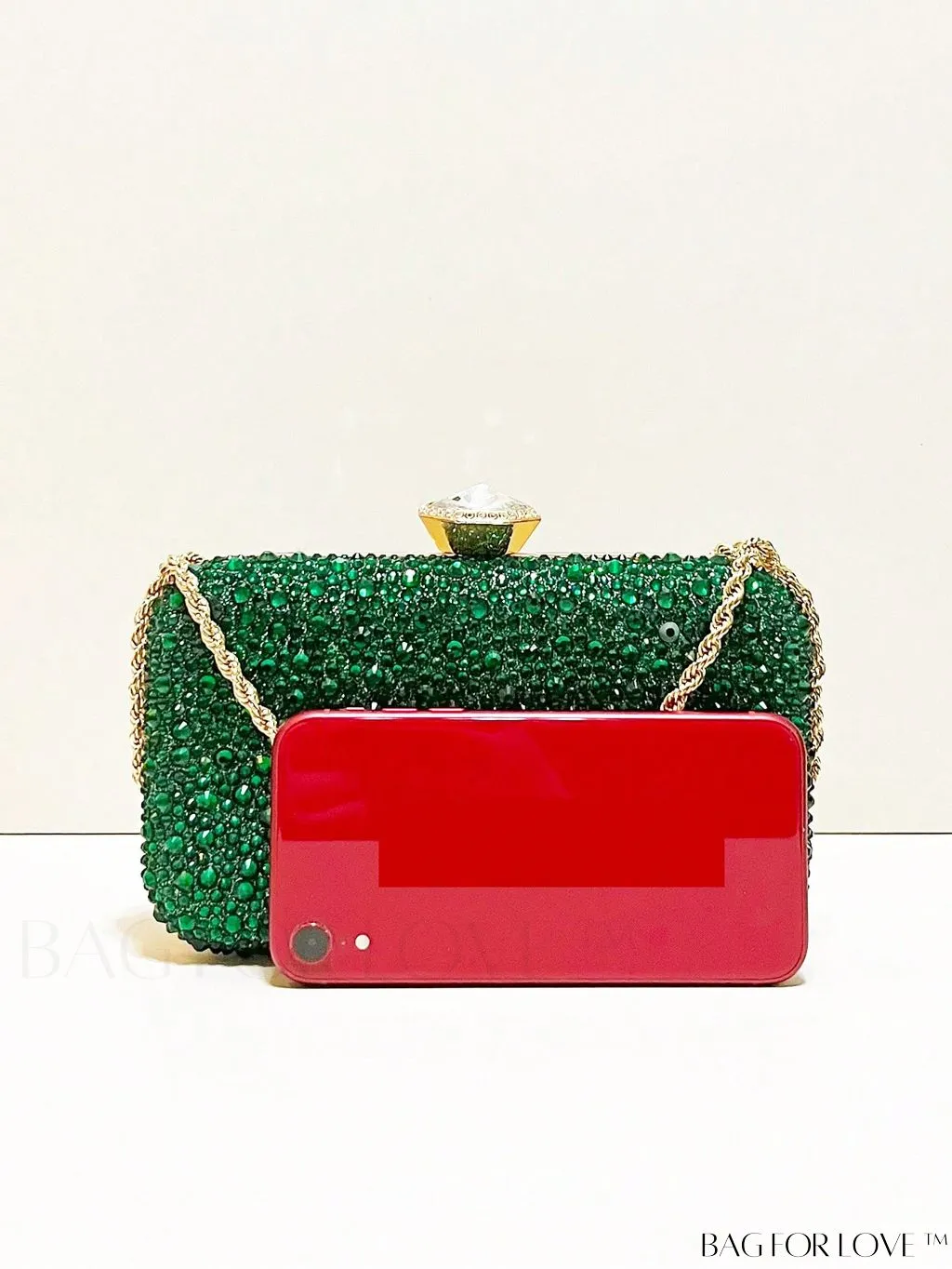 BagForLove - Stunning Rhinestone Chain Mini Box Bag for Glamorous Party Look