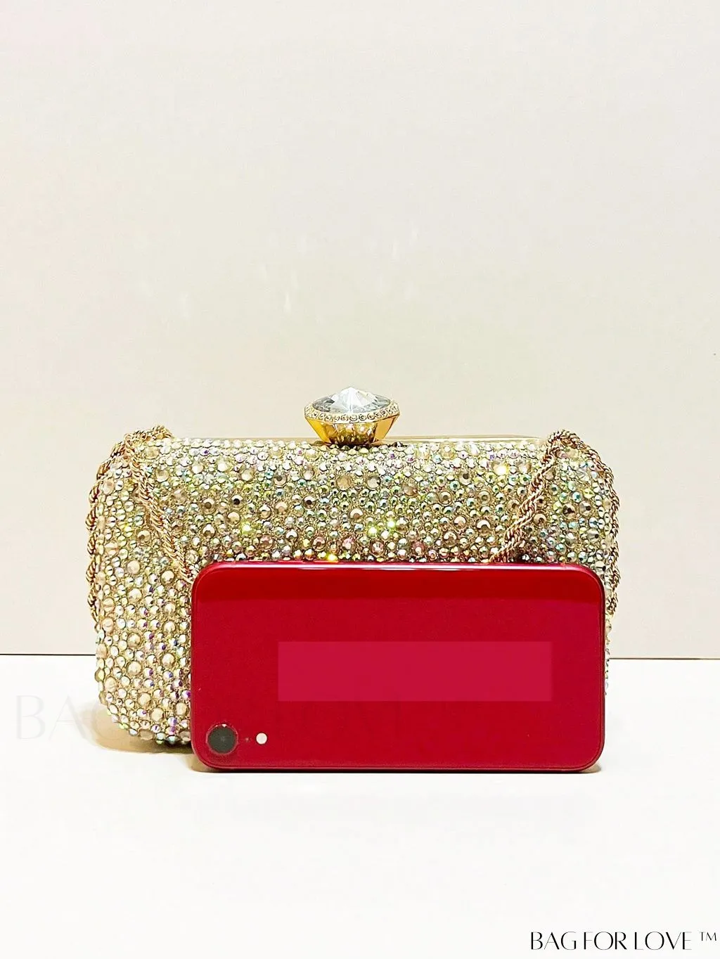 BagForLove - Stunning Rhinestone Chain Mini Box Bag for Glamorous Party Look