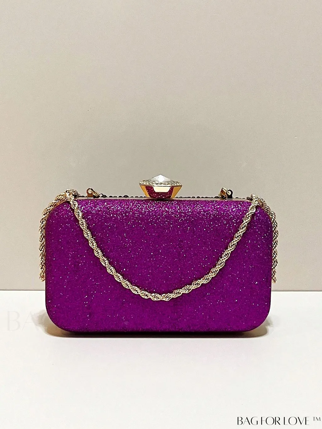 BagForLove - Stunning Rhinestone Chain Mini Box Bag for Glamorous Party Look